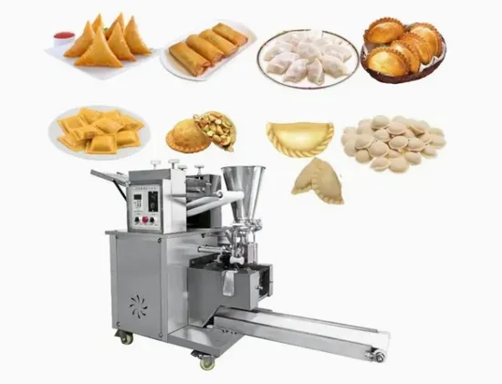 Machine à fabriquer des boulettes électriques russes entièrement automatiques en acier inoxydable, des samosas, des empanadas, des raviolis, des wontons, des perogies, des mantis, des tortellinis, des pelmenis et des pierogis.