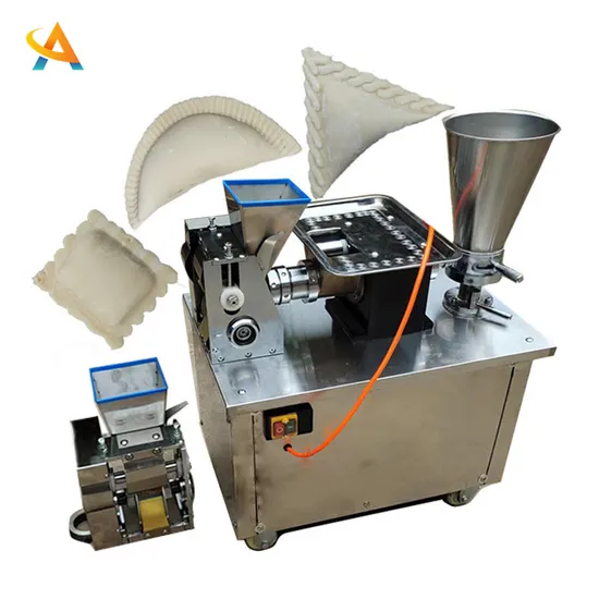 Machine commerciale automatique pour emballer les gyozas, les empanadas, les samosas et les momos. Petite machine électrique pour la fabrication de boulettes.